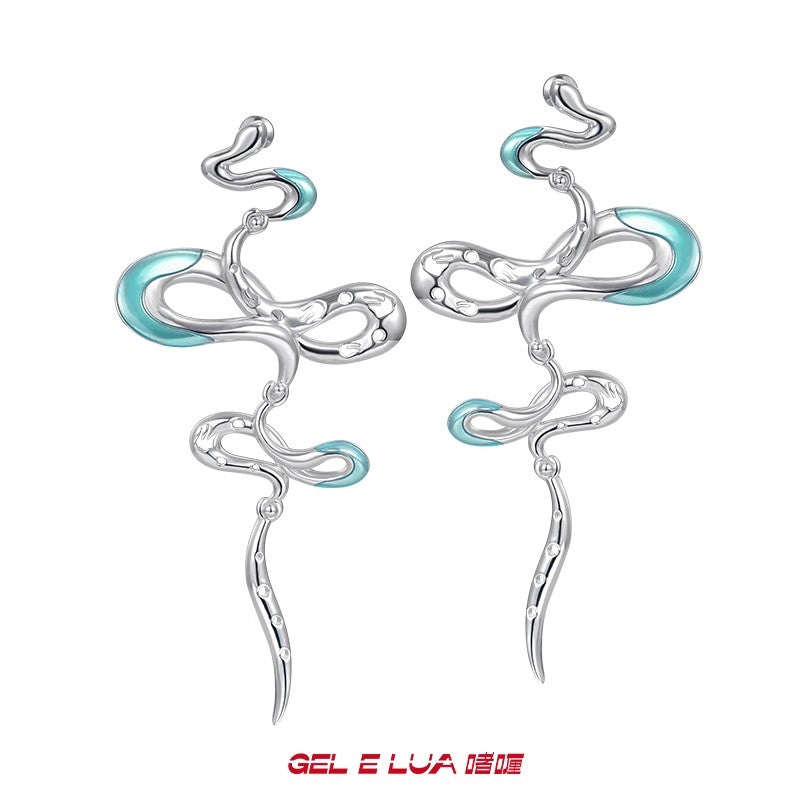 Twin Spirit Snake Earrings