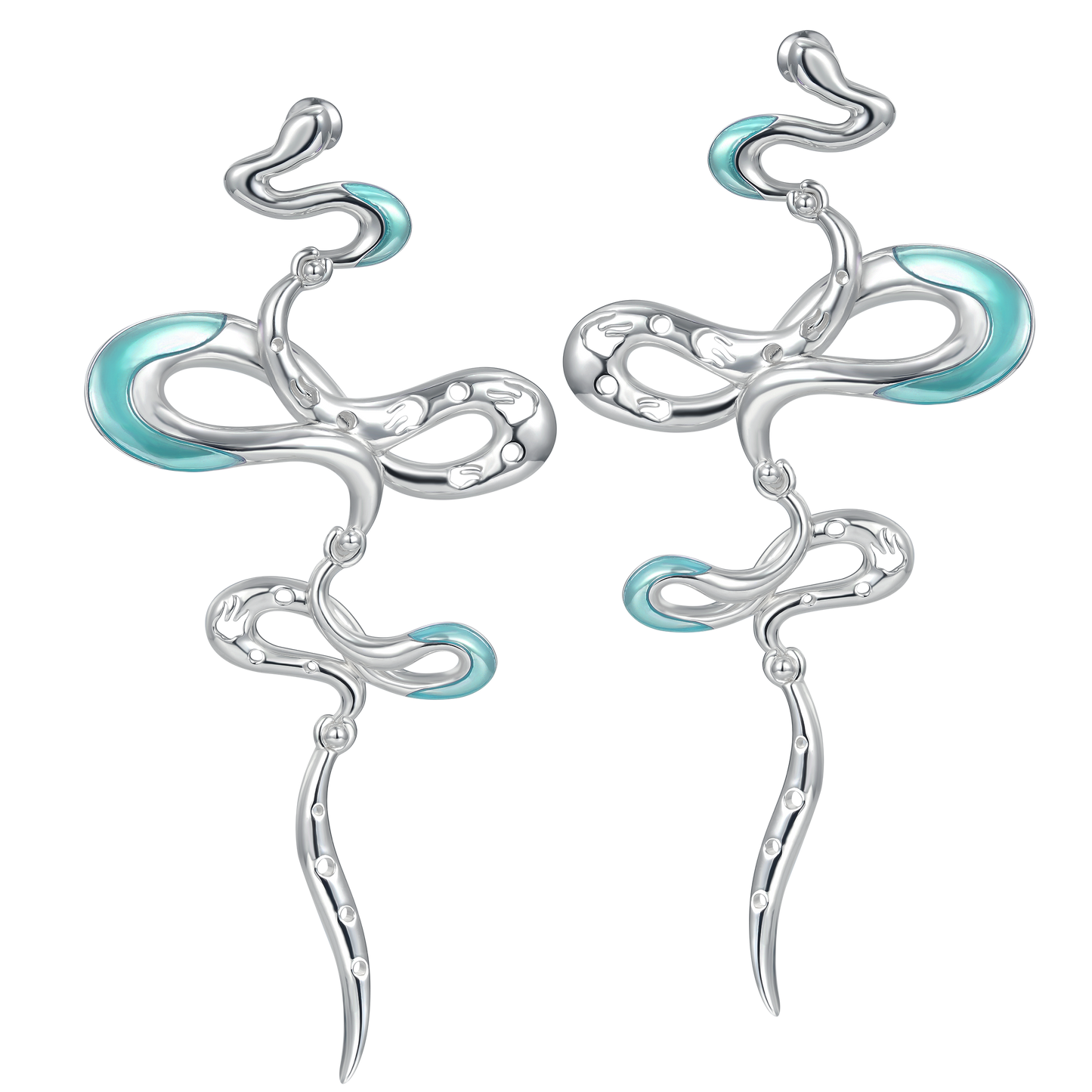 Twin Spirit Snake Earrings