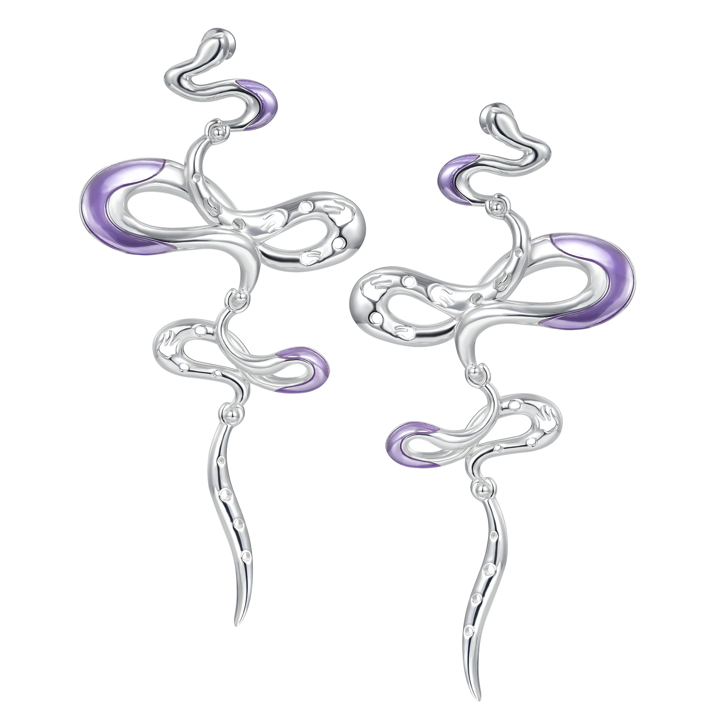 Twin Spirit Snake Earrings