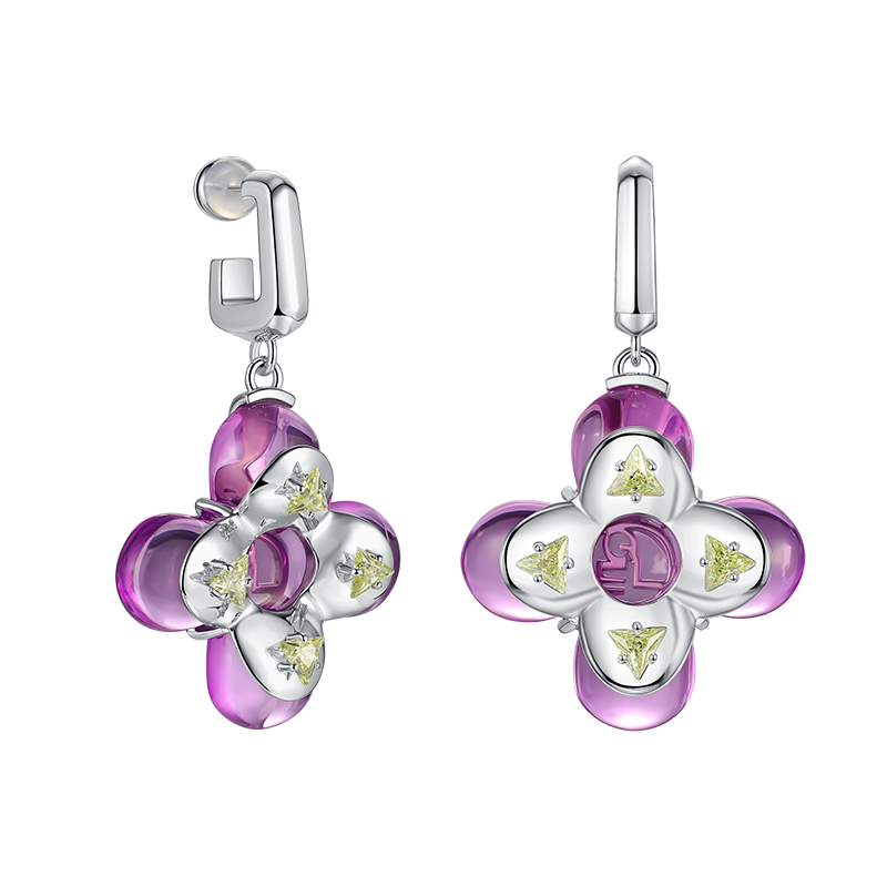 Crossed Flower Core Earrings