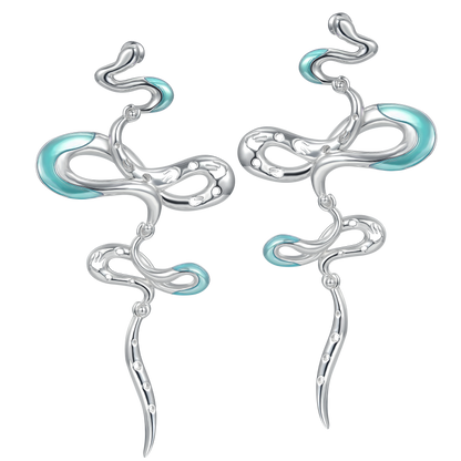 Twin Spirit Snake Earrings