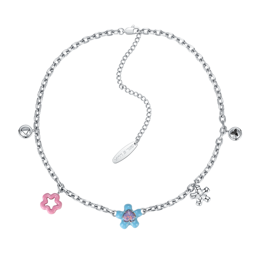 Five Petal Flower Core Combination Necklace