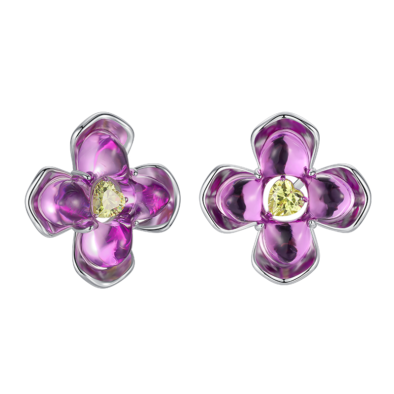 Jelly Flower Core Earrings