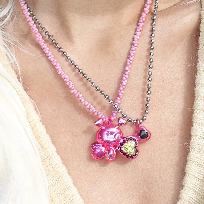 Galaxy Pinball Toy Double Layer Necklace