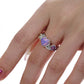 Heart Opal Flower Ring