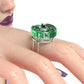Electronic Green Crystal Ring