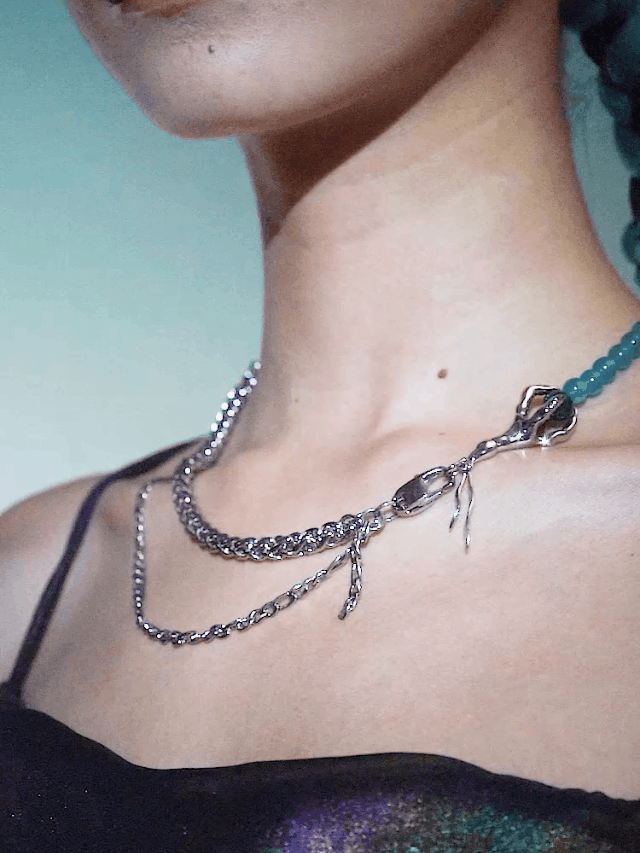 Beast Claw Jade Bead Necklace